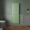 Norden 1800 x 591mm Pastel Green Single Oval Column Vertical Designer Radiator