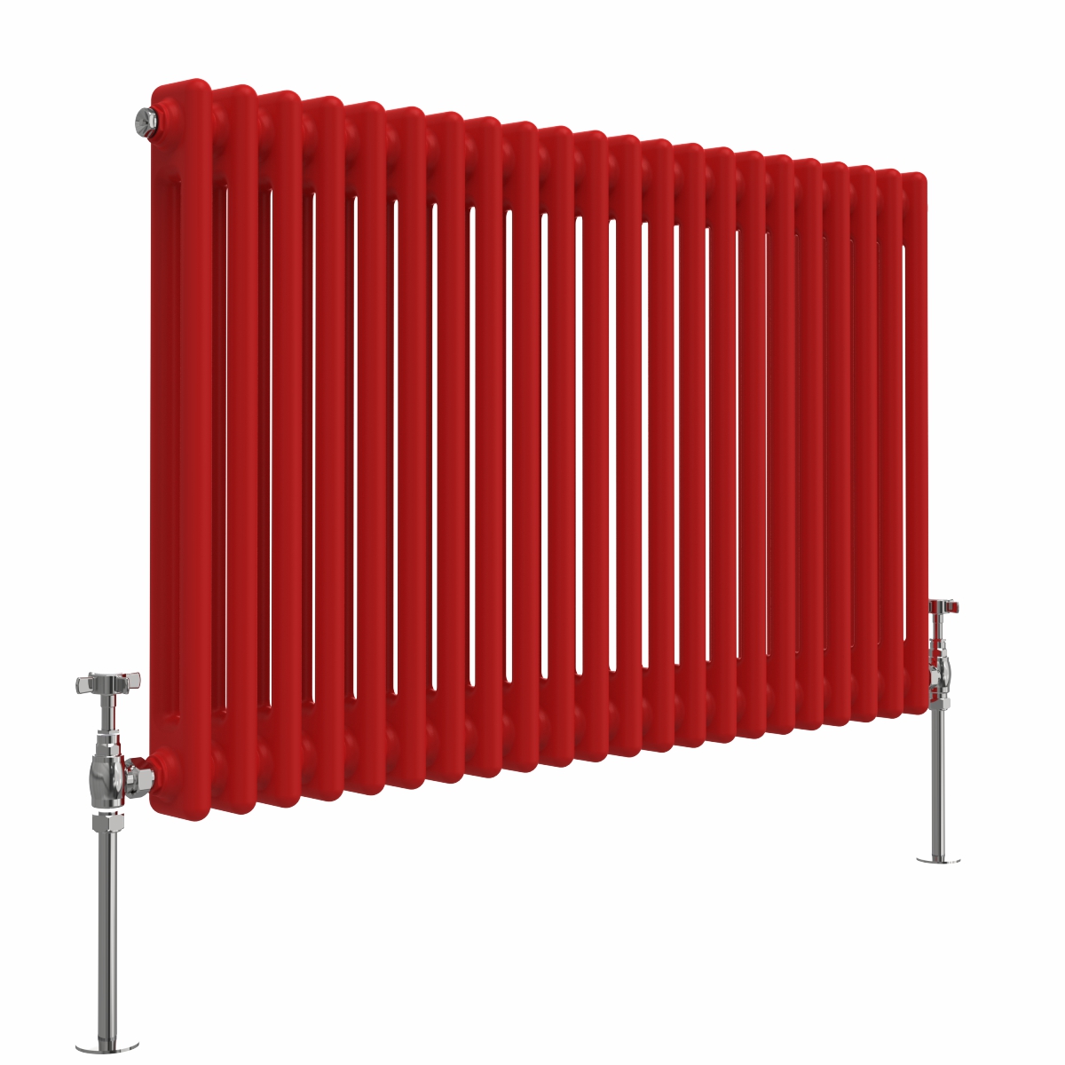 Bern 600 x 1010mm Traditional Signal Red Double Horizontal Column Radiator