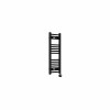 Bergen 800 x 300mm Straight Black Thermostatic Touch Control Electric Heated Towel Rail
