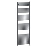 Fjord 1800 x 600mm Curved Grey Thermostatic Electric Heated Towel Rail
