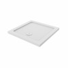 Essentials Anti-Slip 700 x 700mm Square Stone Shower Tray White