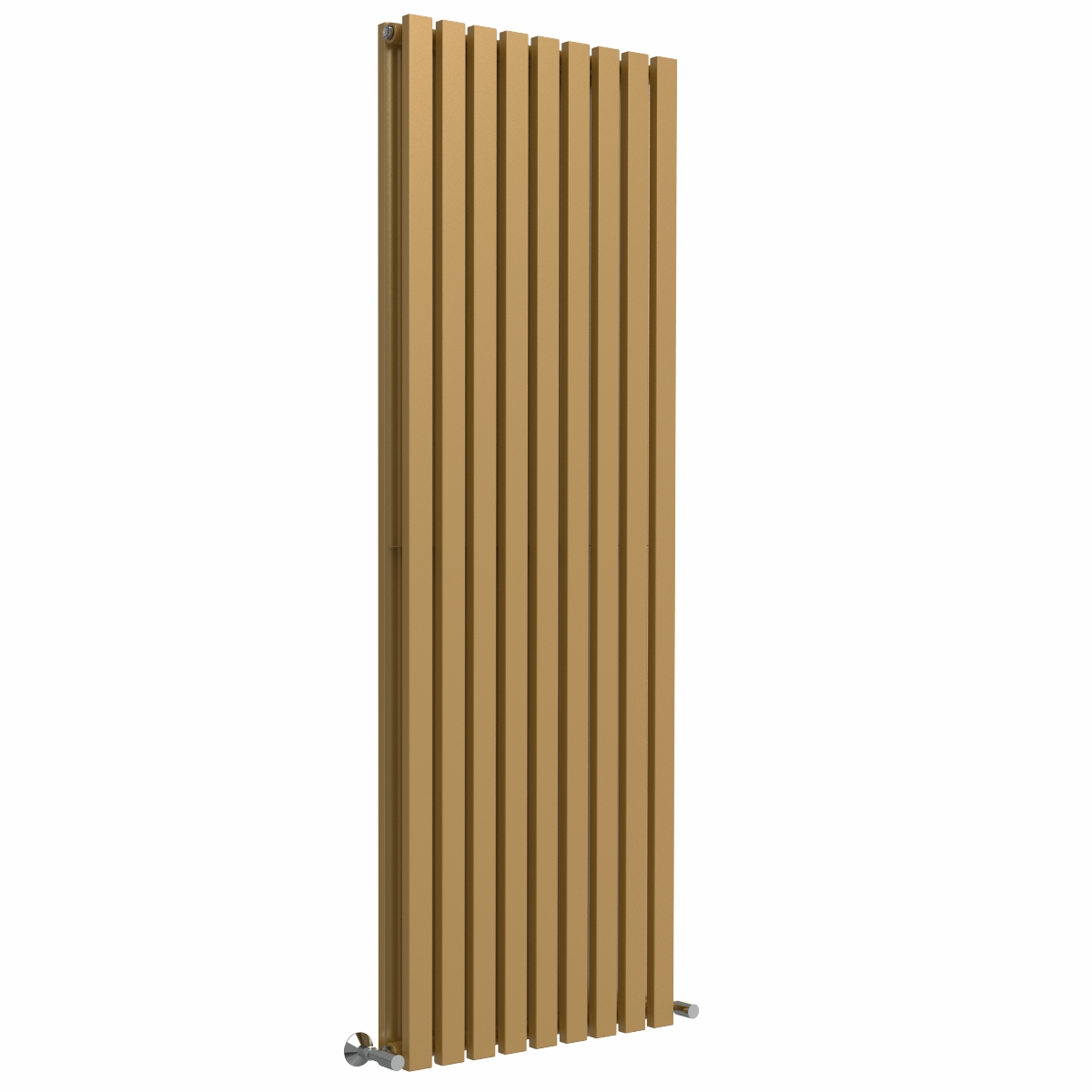 Lulea 1800 x 620mm Metallic Gold Double Flat Panel Vertical Designer Radiator