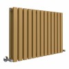 Lulea 600 x 900mm Metallic Gold Double Flat Panel Horizontal Designer Radiator
