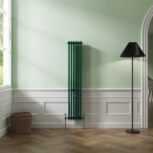 Bern 1500 x 290mm Moss Green Triple Vertical Column Radiator