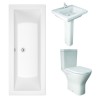 RAK Resort Maxi Open Back Toilet, Basin and Double Ended Bath Suite - Choice of Size