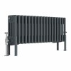 Bern 300 x 830mm Traditional Anthracite Horizontal Four Column Radiator