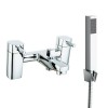 Iguazu Modern Bath Shower Mixer Tap with Hand Shower - Chrome