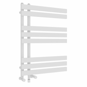 Koli 800 x 600mm Dual Fuel White Simple Electric Heated Towel Rail