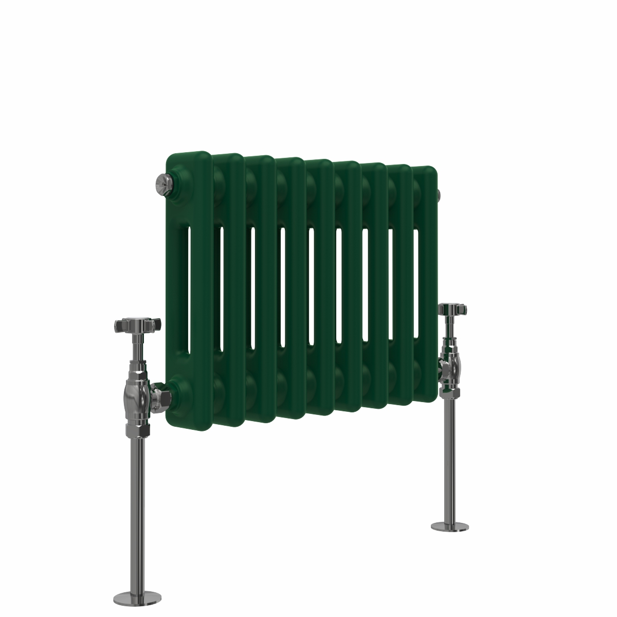 Bern 300 x 425mm Moss Green Double Horizontal Column Radiator