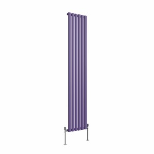 Norden 1800 x 355mm Elegant Purple Single Vertical Oval Column Designer Radiator