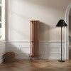 Bern 1500 x 380mm Traditional Metallic Bronze Vertical Four Column Radiator