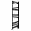 Fjord 1600 x 500mm Curved Black Heated Towel Rail