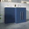 Calm Matt Blue Right Hand Combination Vanity Set (No Concealed Cistern, No Toilet)