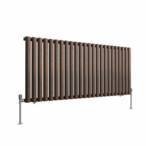 Norden 600 x 1417mm Black Copper Single Horizontal Oval Column Designer Radiator