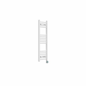 Fjord 1000 x 300mm Curved White Thermostatic Touch Control Wifi Electric Heated Towel Rail