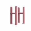 Bern Traditional Triple Column Radiator Feet - Rose Clair Pink