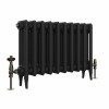 Classic 450 x 654mm Black Primered Finish Triple Column Cast Iron Radiator - 10 Sections