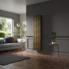 Lulea 1800 x 480mm Black Gold Double Vertical Flat Panel Designer Radiator