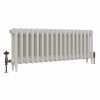 Classic  450 x 1150mm Porcelain White Triple Column Cast Iron Radiator - 18 Sections
