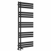 Koli 1600 x 600mm Dual Fuel Black Simple Electric Heated Towel Rail
