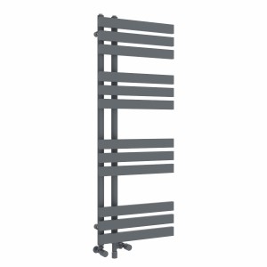 Koli 1200 x 450mm Dual Fuel Anthracite Simple Electric Heated Towel Rail