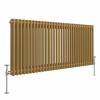 Bern 600 x 1460mm Metallic Gold Double Horizontal Column Radiator