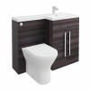 Calm Grey Right Hand Combination Vanity Unit with Rak-Resort Toilet & Soft Close Seat & Concealed Cistern - 1100mm