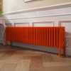 Bern 300 x 1460mm Traditional Bright Orange Horizontal Four Column Radiator