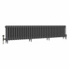Classic  450 x 2080mm Farrow & Ball Railings Grey Triple Column Cast Iron Radiator - 33 Sections