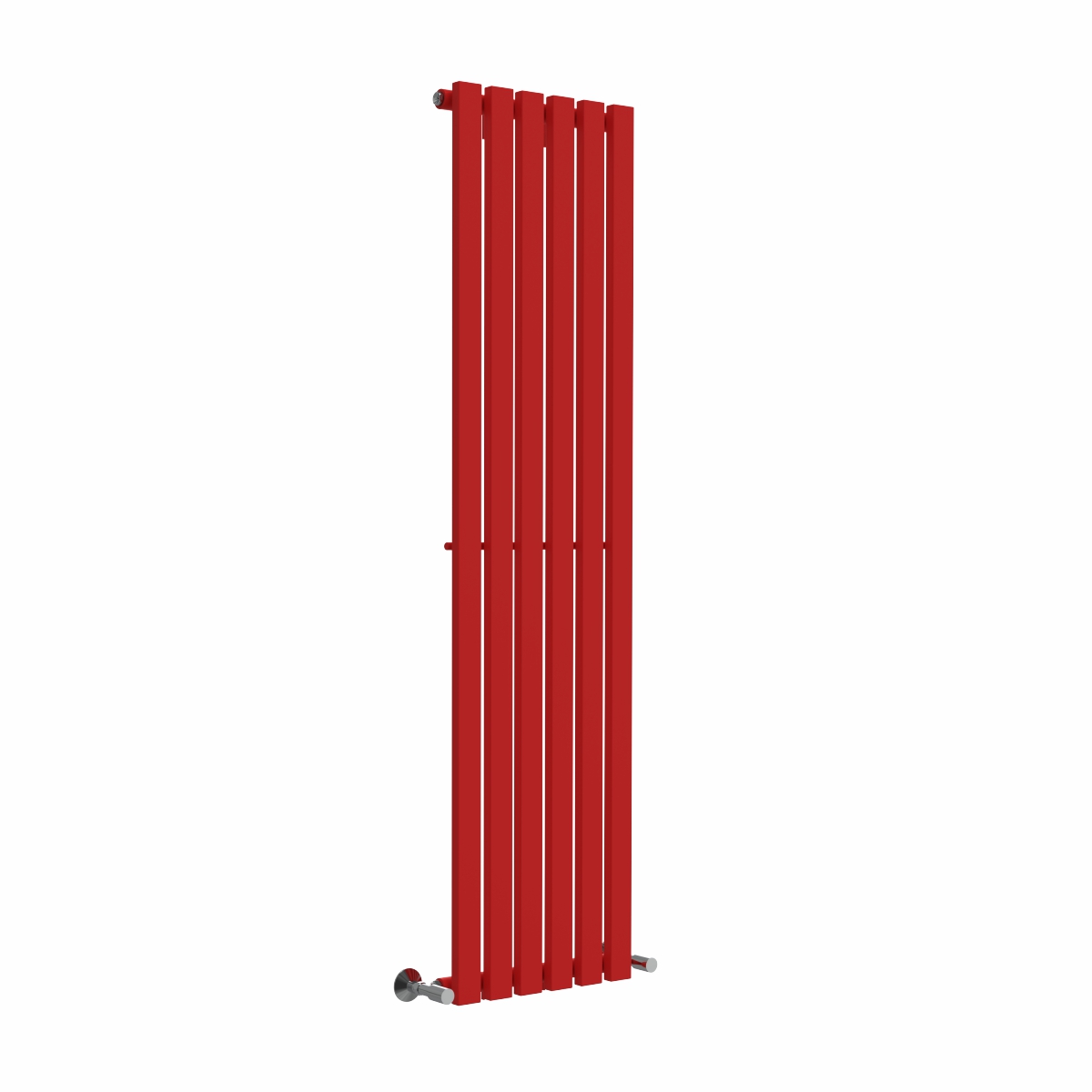 Lulea 1600 x 410mm Signal Red Single Flat Panel Vertical Designer Radiator