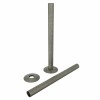 Pewter 180mm Radiator Pipes and Collars (Pair)