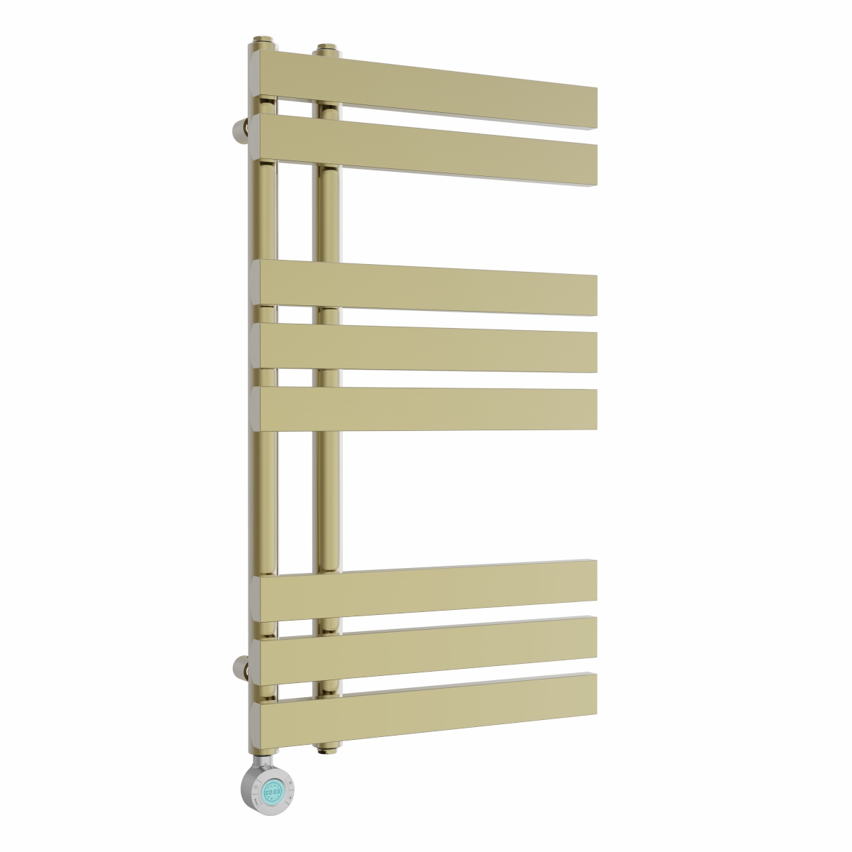 Koli 800 x 450mm Brushed Brass Thermostatic Touch Control Wifi Electric Heated Towel Rail
