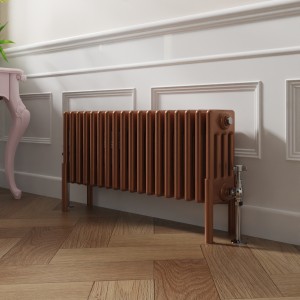 Bern 300 x 830mm Traditional Metallic Bronze Horizontal Four Column Radiator