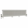 Classic  450 x 1708mm Porcelain White Triple Column Cast Iron Radiator - 27 Sections