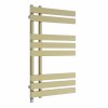 Koli 800 x 450mm Brushed Brass Simple Electric Heated Towel Rail