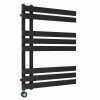 Koli 800 x 600mm Black Thermostatic Touch Control Wifi Electric Heated Towel Rail