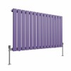 Karlstad 600 x 1022mm Elegant Purple Single Horizontal Flat Panel Designer Radiator