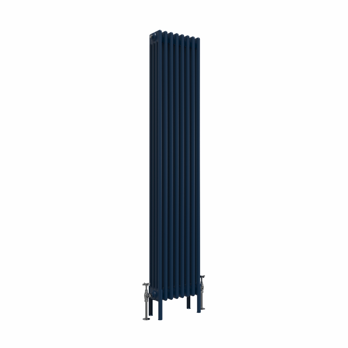 Bern 1800 x 380mm Sapphire Blue Four Column Vertical Traditional Radiator