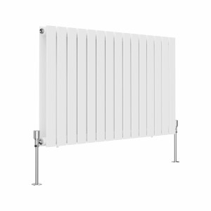 Karlstad 600 x 1022mm White Double Horizontal Flat Panel Designer Radiator