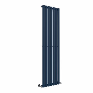 Lulea 1800 x 480mm Sapphire Blue Single Vertical Flat Panel Designer Radiator
