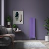 Karlstad 1600 x 410mm Elegant Purple Single Vertical Flat Panel Designer Radiator