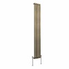 Norden 1600 x 237mm Black Gold Single Oval Column Vertical Designer Radiator
