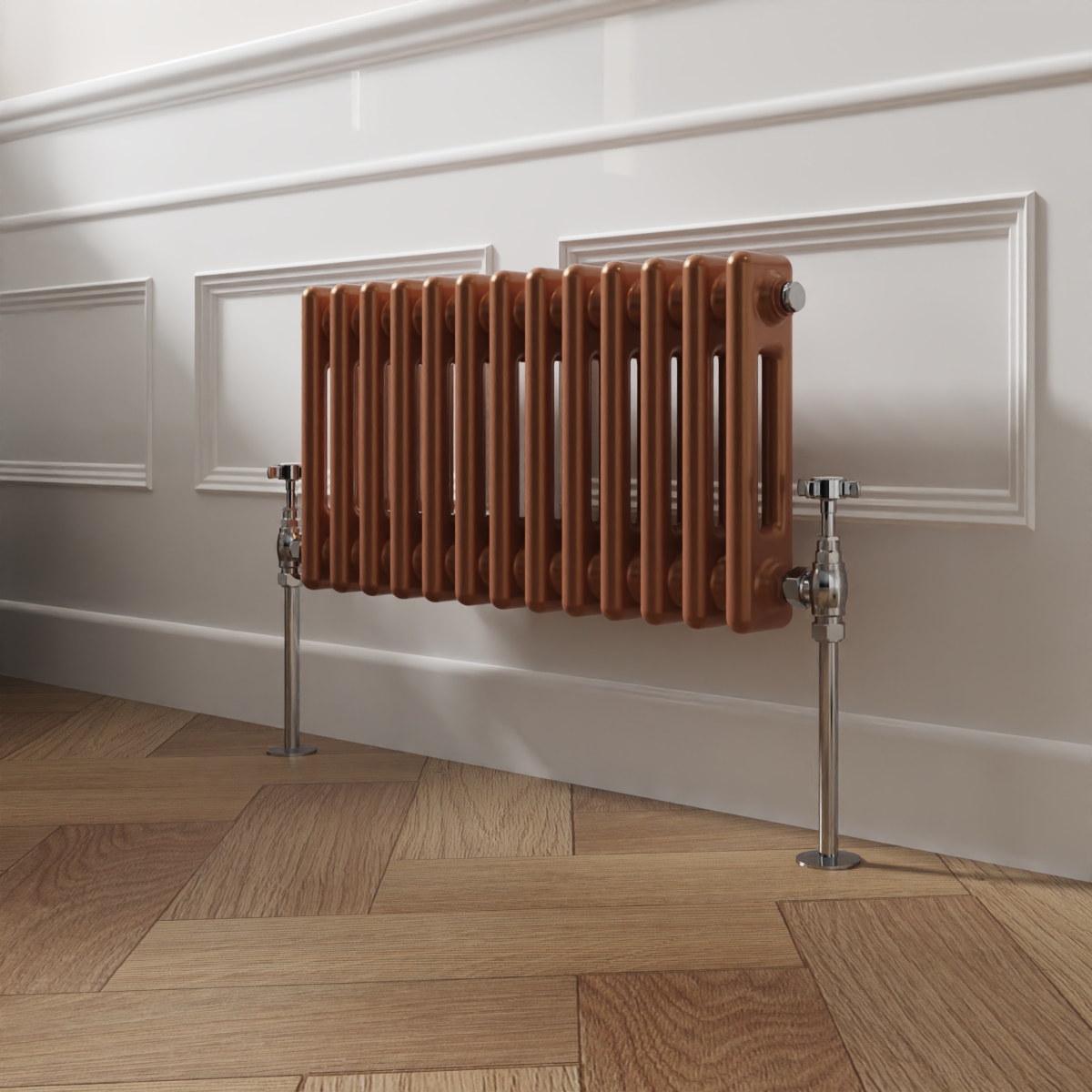 Bern 300 x 605mm Metallic Bronze Double Horizontal Column Radiator