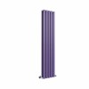 Lulea 1600 x 340mm Elegant Purple Double Vertical Flat Panel Designer Radiator
