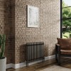 Bern 600 x 830mm Raw Metal Double Column Horizontal Traditional Radiator