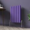 Karlstad 600 x 410mm Elegant Purple Double Horizontal Flat Panel Designer Radiator