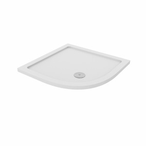 Essentials Anti-Slip 900 x 900mm Quadrant Stone Shower Tray White
