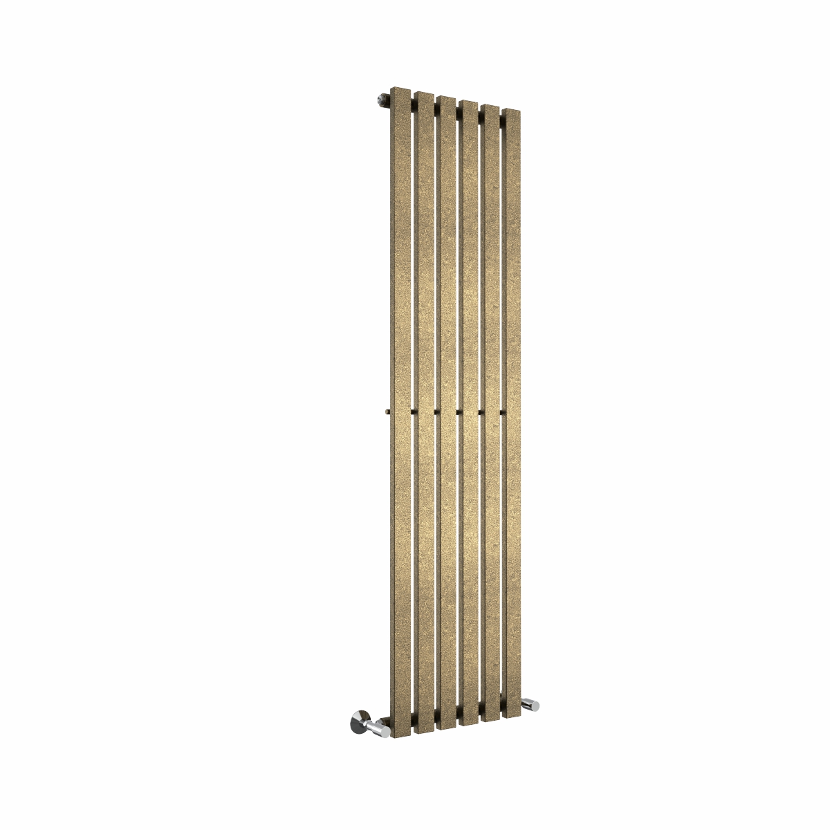 Lulea 1600 x 410mm Black Gold Single Vertical Flat Panel Designer Radiator