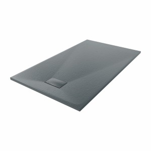 Terra - 1500x900mm Slate Effect Rectangle Shower Tray Anthracite