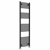 Fjord 1800 x 500mm Curved Black Heated Towel Rail